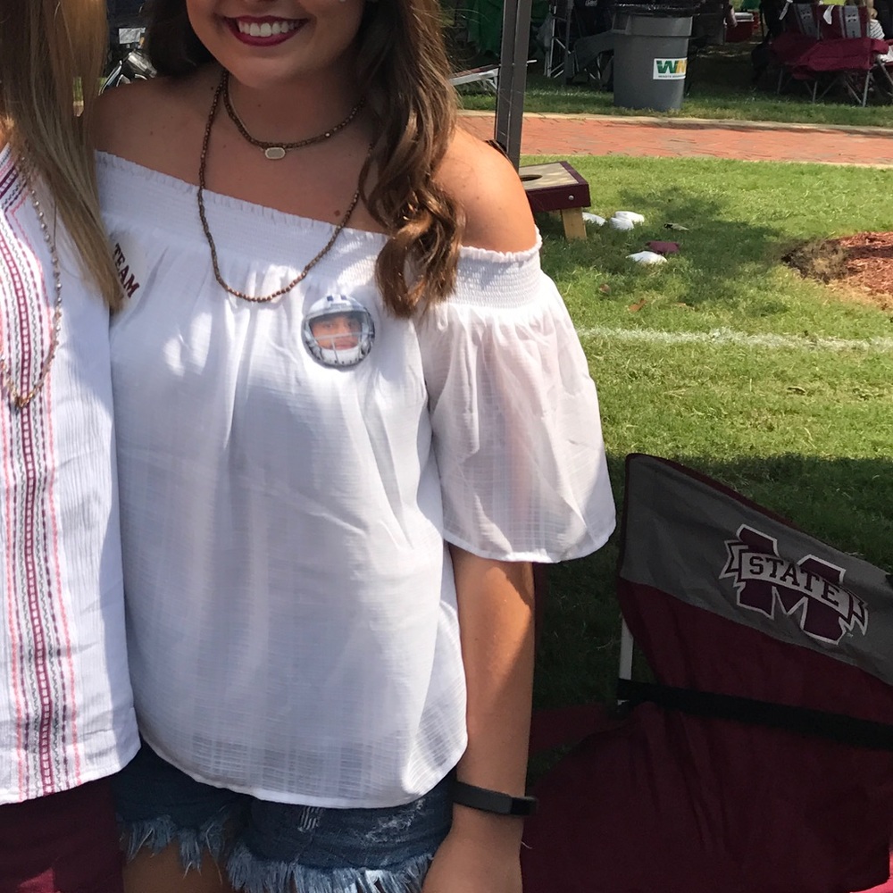 Off the shoulder blouse